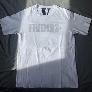 Vlone white “FRIENDS” Swarovski Crystal T-Shirt